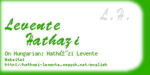 levente hathazi business card